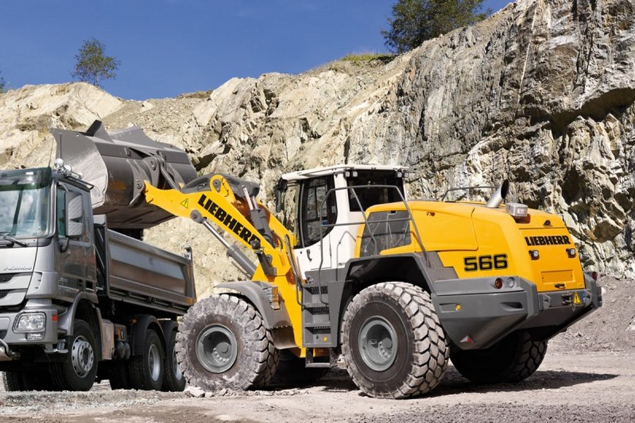 Máy xúc lật bánh lốp Liebherr